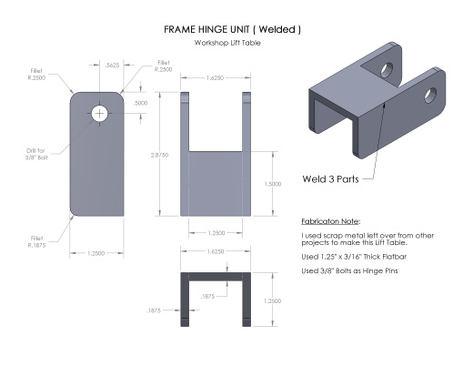 DIY Lift Table自制升降台模型3D图纸 Solidworks设计(1)缩略图